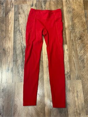 Athleta Girl Red Stash Active Leggings